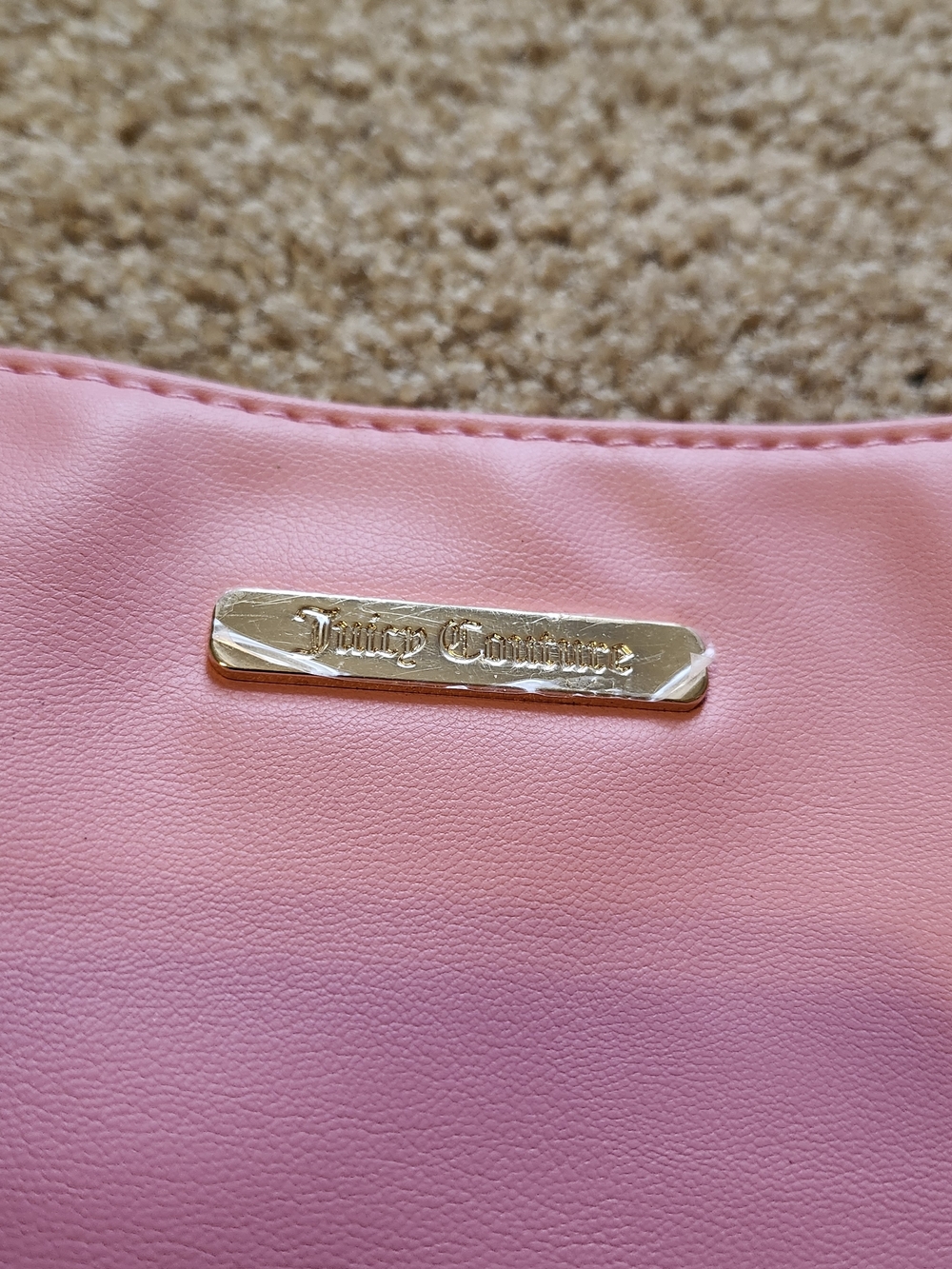 Juicy Couture Bubblegum Pink Bag with Gold Plaque - Picture 2 of 4